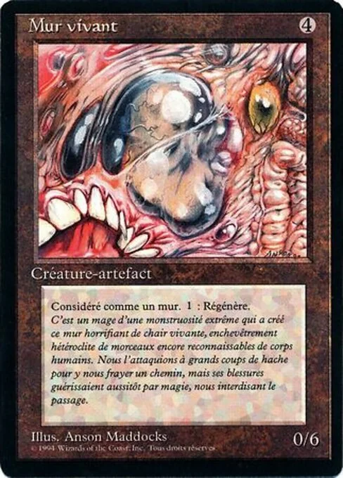 Living Wall, carta Magic di tipo Artifact Creature — Wall illustrata da Anson Maddocks