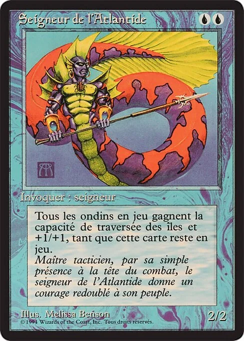 Lord of Atlantis, carta Magic di tipo Creature — Merfolk illustrata da Melissa A. Benson