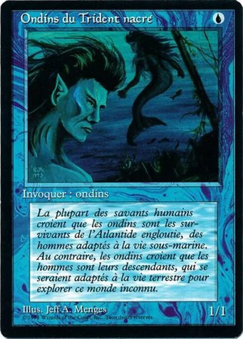 Merfolk of the Pearl Trident, carta Magic di tipo Creature — Merfolk illustrata da Jeff A. Menges