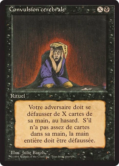 Mind Twist, carta Magic di tipo Sorcery illustrata da Julie Baroh
