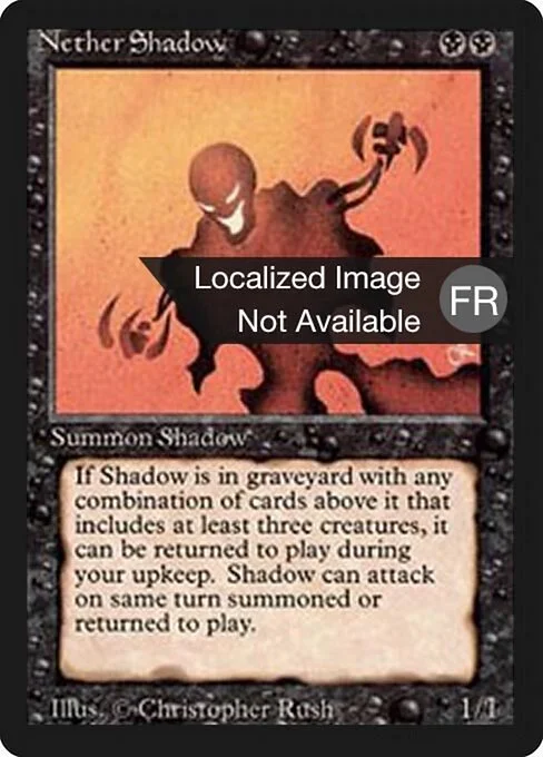 Nether Shadow, carta Magic di tipo Creature — Spirit illustrata da Christopher Rush