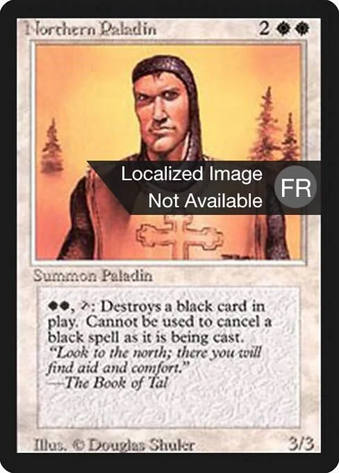 Northern Paladin, carta Magic di tipo Creature — Human Knight illustrata da Douglas Shuler