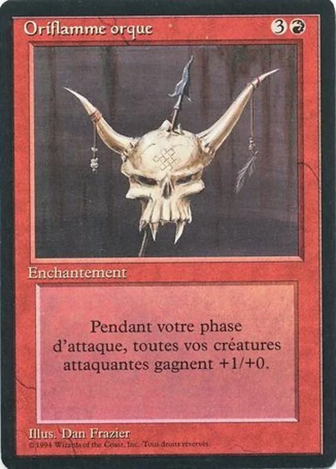 Orcish Oriflamme, carta Magic di tipo Enchantment illustrata da Dan Frazier