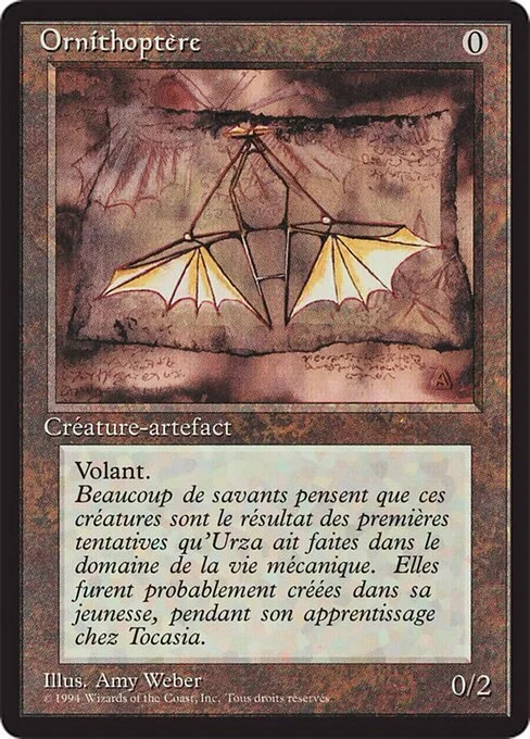 Ornithopter, carta Magic di tipo Artifact Creature — Thopter illustrata da Amy Weber