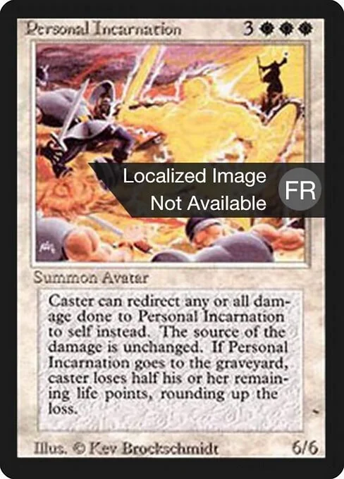 Personal Incarnation, carta Magic di tipo Creature — Avatar Incarnation illustrata da Kev Brockschmidt