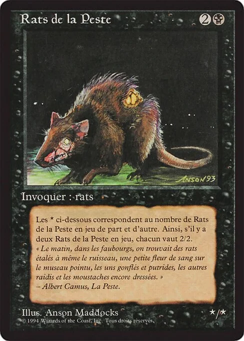 Plague Rats, carta Magic di tipo Creature — Rat illustrata da Anson Maddocks