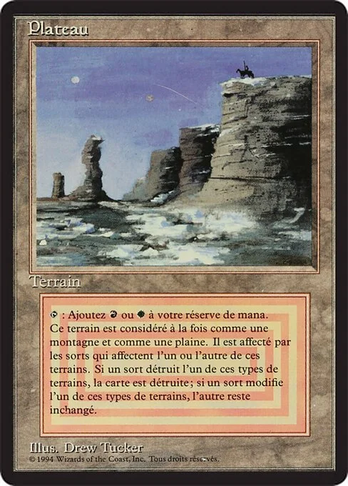 Plateau, carta Magic di tipo Land — Mountain Plains illustrata da Cornelius Brudi