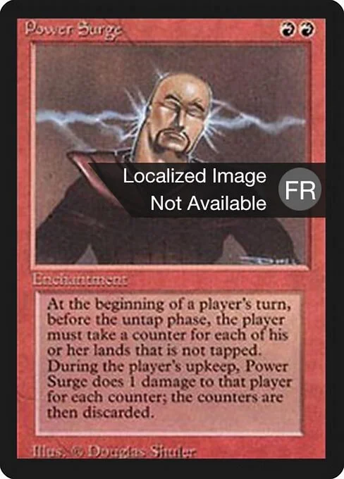 Power Surge, carta Magic di tipo Enchantment illustrata da Douglas Shuler
