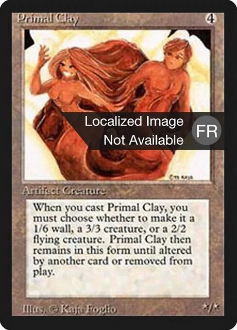 Primal Clay, carta Magic di tipo Artifact Creature — Shapeshifter illustrata da Kaja Foglio