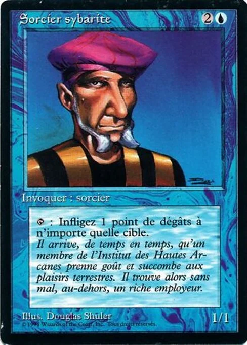 Prodigal Sorcerer, carta Magic di tipo Creature — Human Wizard Sorcerer illustrata da Douglas Shuler