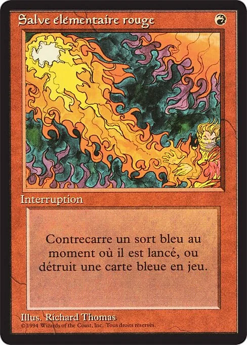 Red Elemental Blast, carta Magic di tipo Instant illustrata da Richard Thomas