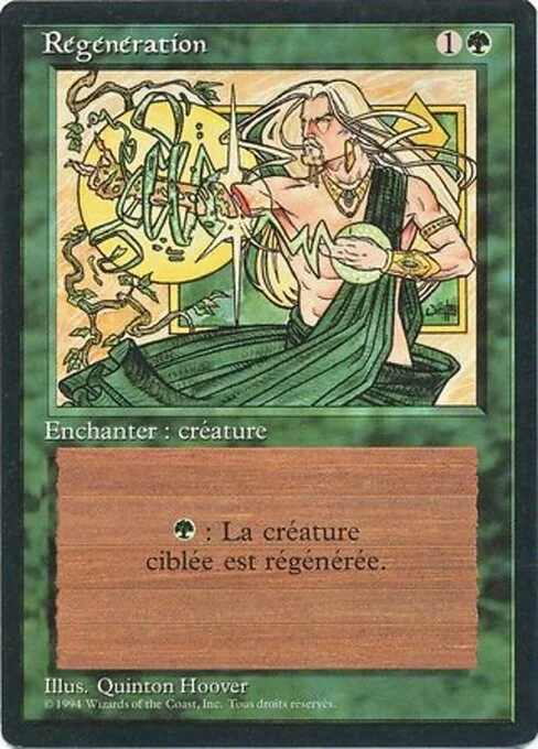 Regeneration, carta Magic di tipo Enchantment — Aura illustrata da Quinton Hoover