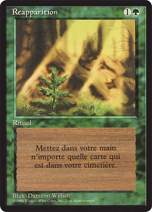 Regrowth, carta Magic di tipo Sorcery illustrata da Dameon Willich
