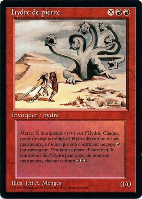 Rock Hydra, carta Magic di tipo Creature — Hydra illustrata da Jeff A. Menges