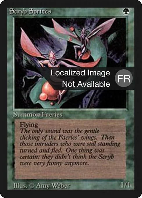 Scryb Sprites, carta Magic di tipo Creature — Faerie illustrata da Amy Weber