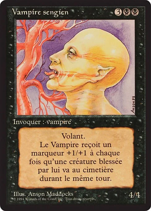 Sengir Vampire, carta Magic di tipo Creature — Vampire illustrata da Anson Maddocks