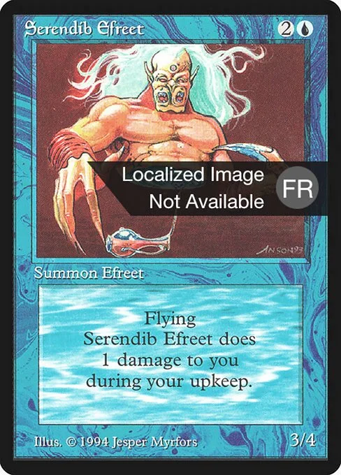 Serendib Efreet, carta Magic di tipo Creature — Efreet illustrata da Anson Maddocks