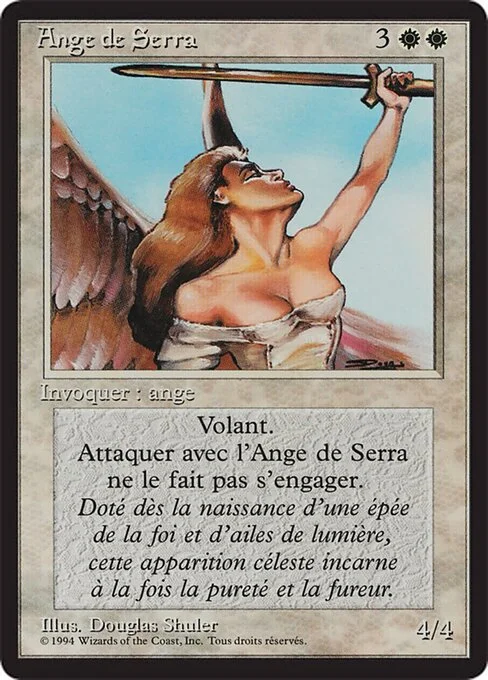 Serra Angel, carta Magic di tipo Creature — Angel illustrata da Douglas Shuler