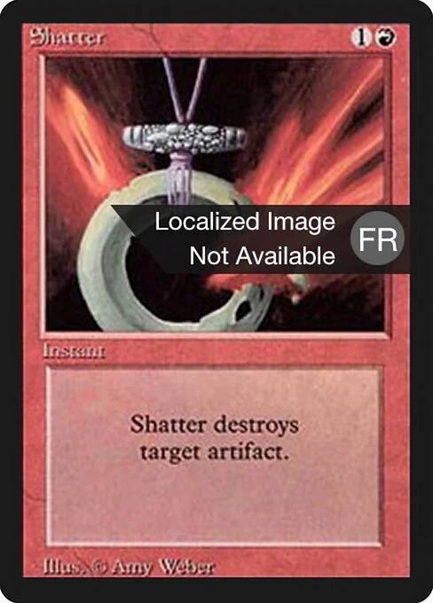 Shatter, carta Magic di tipo Instant illustrata da Amy Weber