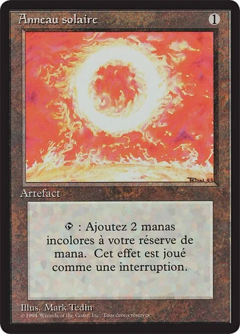 Sol Ring, carta Magic di tipo Artifact illustrata da Mark Tedin