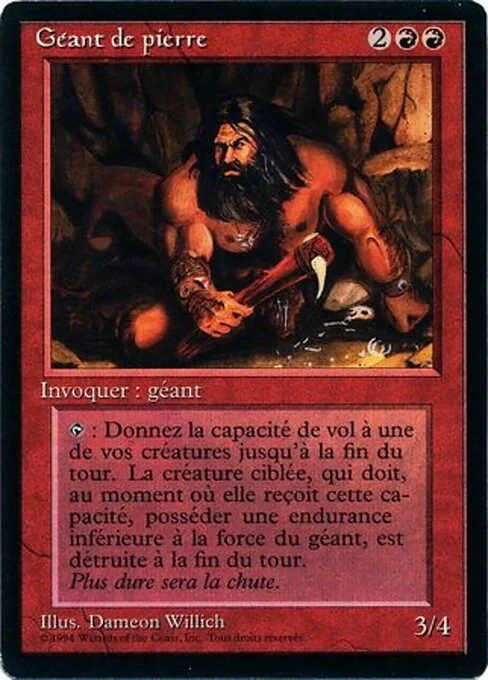 Stone Giant, carta Magic di tipo Creature — Giant illustrata da Dameon Willich