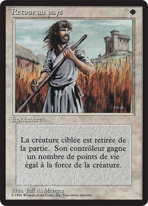 Swords to Plowshares, carta Magic di tipo Instant illustrata da Jeff A. Menges
