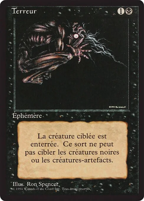Terror, carta Magic di tipo Instant illustrata da Ron Spencer