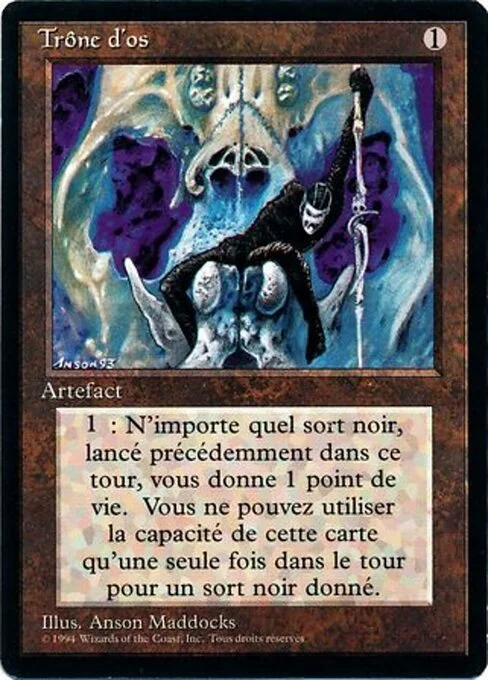 Throne of Bone, carta Magic di tipo Artifact illustrata da Anson Maddocks