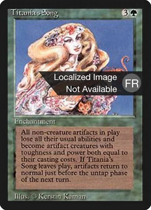 Titania's Song, carta Magic di tipo Enchantment illustrata da Kerstin Kaman
