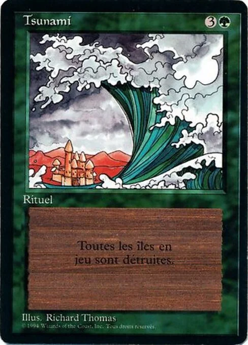 Tsunami, carta Magic di tipo Sorcery illustrata da Richard Thomas
