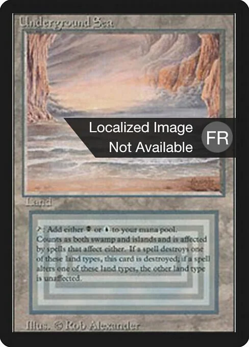 Underground Sea, carta Magic di tipo Land — Island Swamp illustrata da Rob Alexander