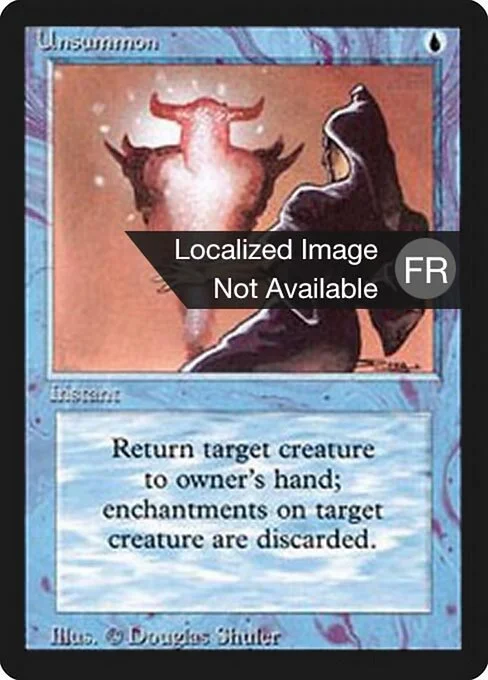 Unsummon, carta Magic di tipo Instant illustrata da Douglas Shuler