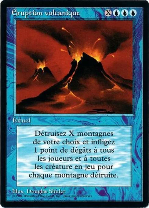 Volcanic Eruption, carta Magic di tipo Sorcery illustrata da Douglas Shuler