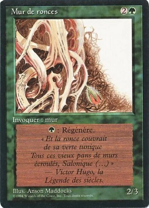 Wall of Brambles, carta Magic di tipo Creature — Plant Wall illustrata da Anson Maddocks