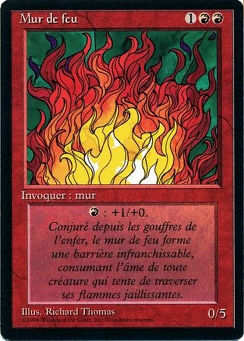 Wall of Fire, carta Magic di tipo Creature — Wall illustrata da Richard Thomas