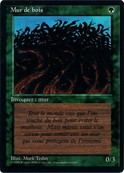 Wall of Wood, carta Magic di tipo Creature — Wall illustrata da Mark Tedin