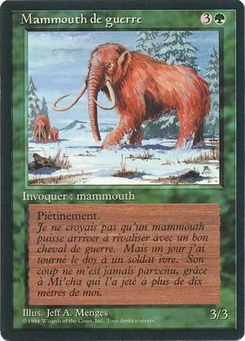War Mammoth, carta Magic di tipo Creature — Elephant illustrata da Jeff A. Menges