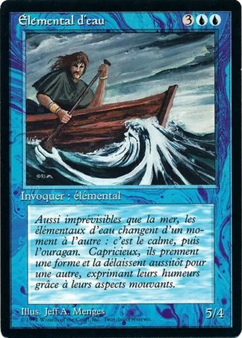Water Elemental, carta Magic di tipo Creature — Elemental illustrata da Jeff A. Menges