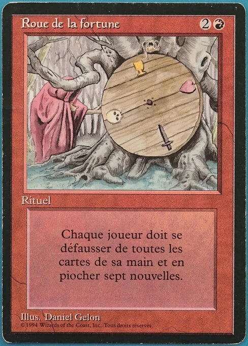 Wheel of Fortune, carta Magic di tipo Sorcery illustrata da Daniel Gelon