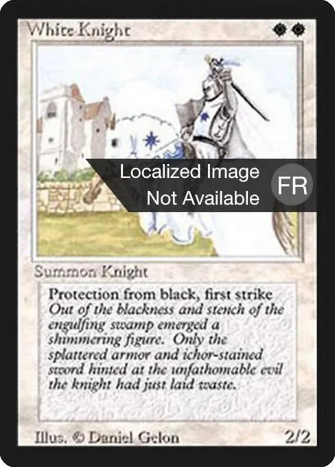 White Knight, carta Magic di tipo Creature — Human Knight illustrata da Daniel Gelon