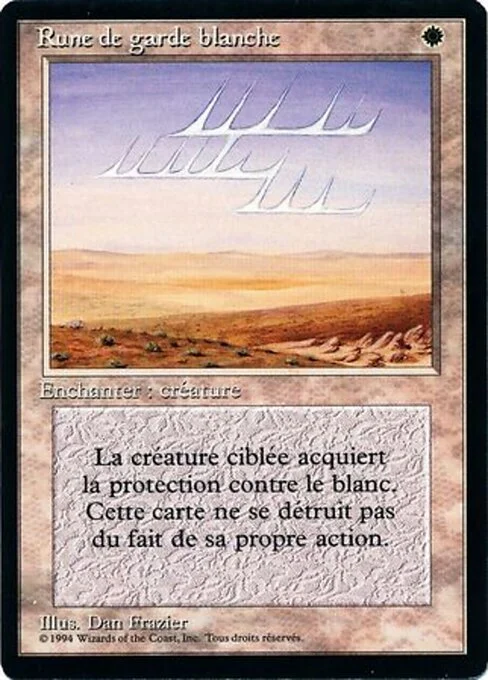 White Ward, carta Magic di tipo Enchantment — Aura illustrata da Dan Frazier