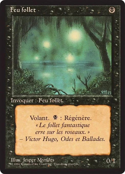 Will-o'-the-Wisp, carta Magic di tipo Creature — Spirit illustrata da Jesper Myrfors