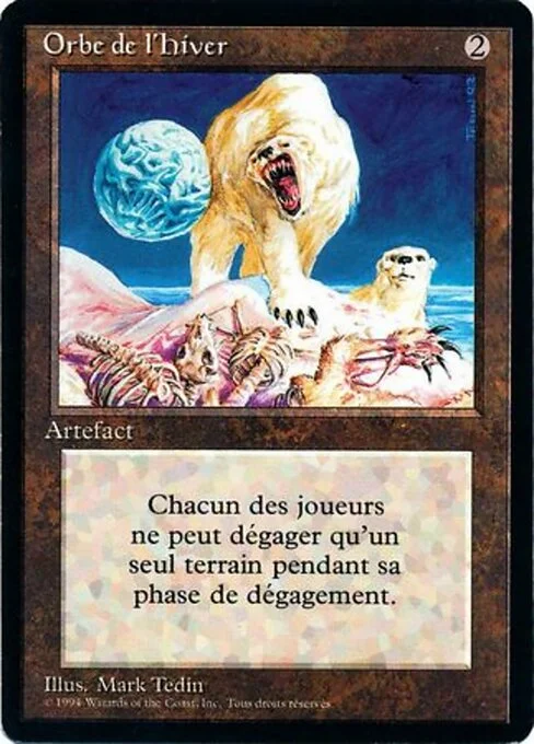 Winter Orb, carta Magic di tipo Artifact illustrata da Mark Tedin