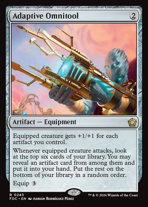 Adaptive Omnitool, carta Magic di tipo Artifact — Equipment illustrata da Adrián Rodríguez Pérez