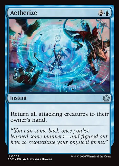 Aetherize, carta Magic di tipo Instant illustrata da Alexandre Honoré