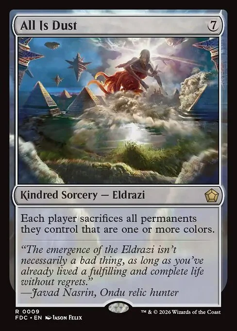 All Is Dust, carta Magic di tipo Kindred Sorcery — Eldrazi illustrata da Jason Felix