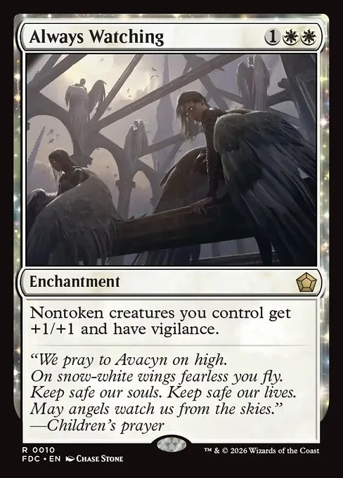 Always Watching, carta Magic di tipo Enchantment illustrata da Chase Stone