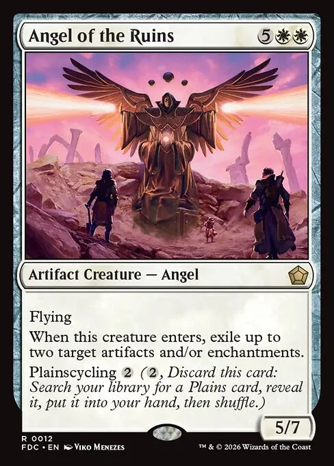 Angel of the Ruins, carta Magic di tipo Artifact Creature — Angel illustrata da Viko Menezes