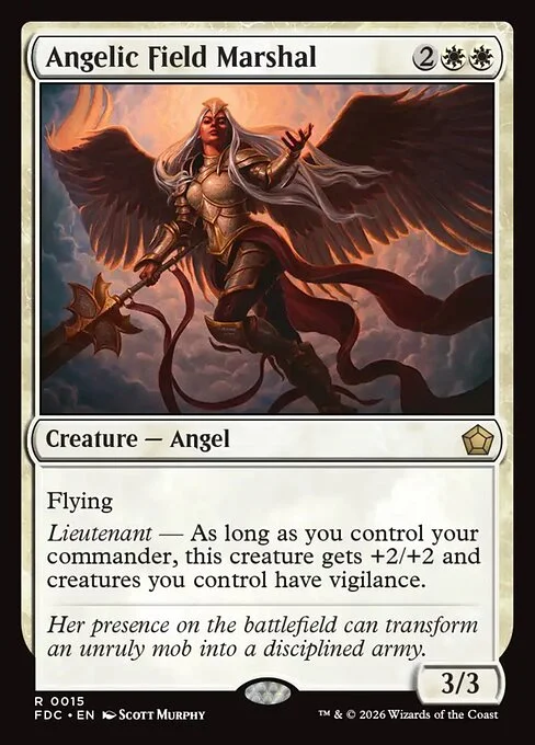 Angelic Field Marshal, carta Magic di tipo Creature — Angel illustrata da Scott Murphy
