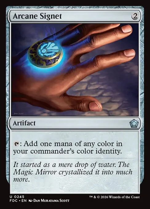 Arcane Signet, carta Magic di tipo Artifact illustrata da Dan Murayama Scott
